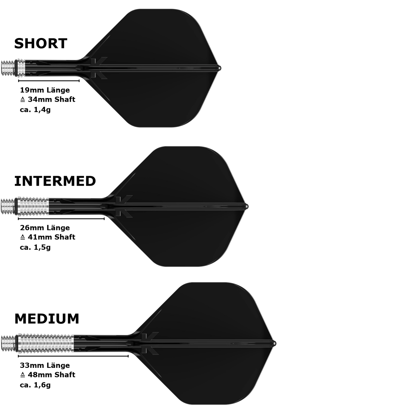 Target K-Shift Standard No.2 Flight Shaft System Schwarz