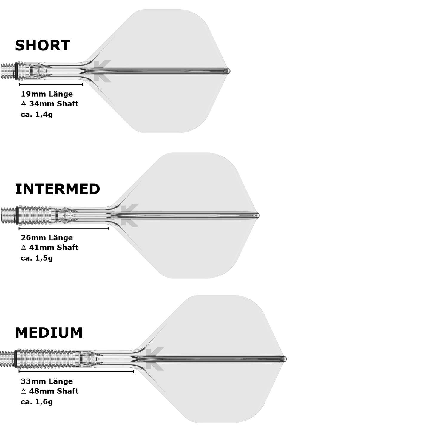 Target K-Shift Standard No.2 Flight Shaft System Transparent