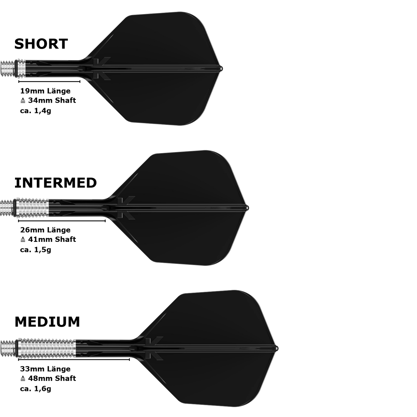Target K-Shift Standard No.6 Flight Shaft System Schwarz