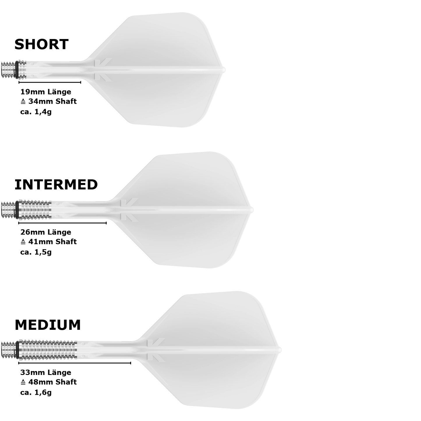 Target K-Shift Standard No.6 Flight Shaft System Weiß