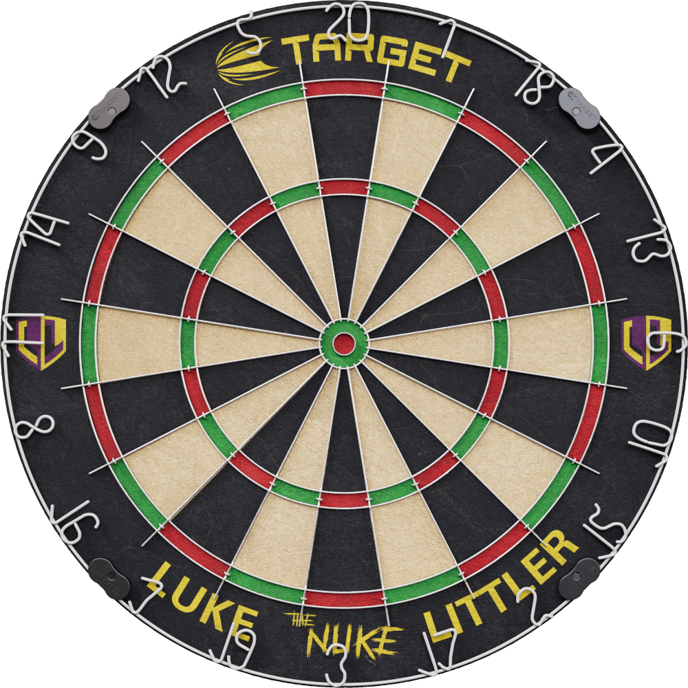 Target Luke Littler Dartboard + 2 Dartsets