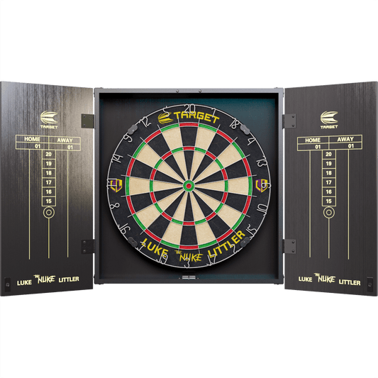 Target Luke Littler Dartboard and Cabinet Set