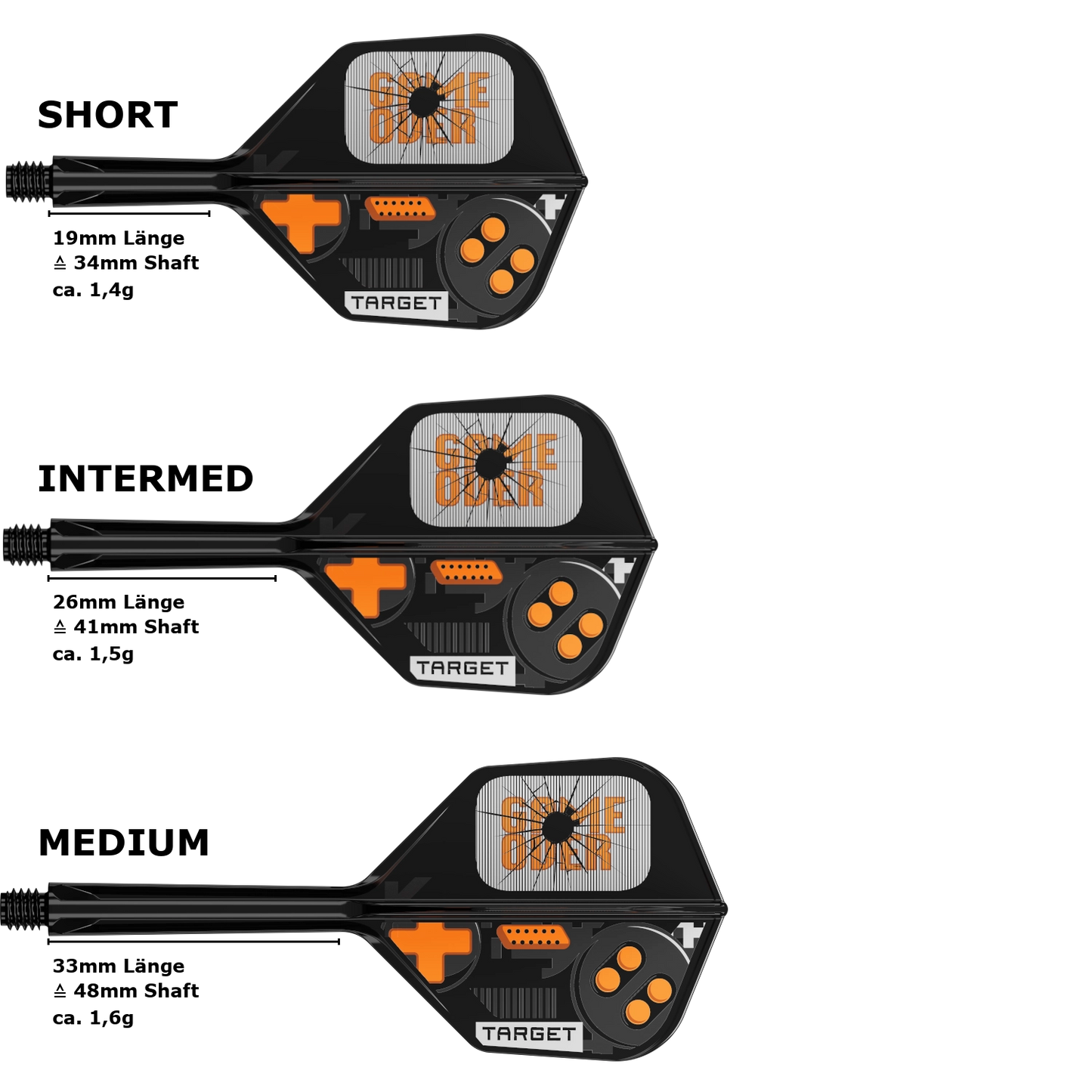 Target K-Flex Game Over Small Standard No.6 Flight Shaft System