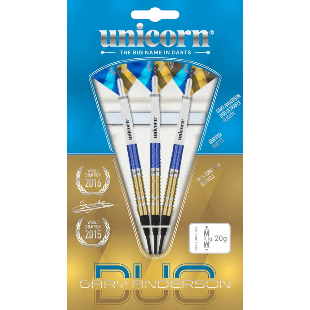Unicorn Gary Anderson Phase 3 Duo Soft Tip Darts 90%