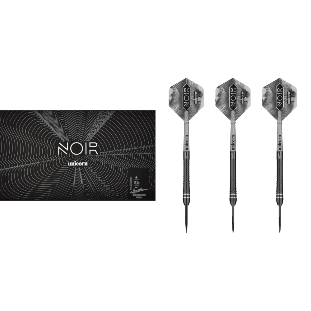 Unicorn Gary Anderson Phase 6 Noir Steel Tip Darts 90%
