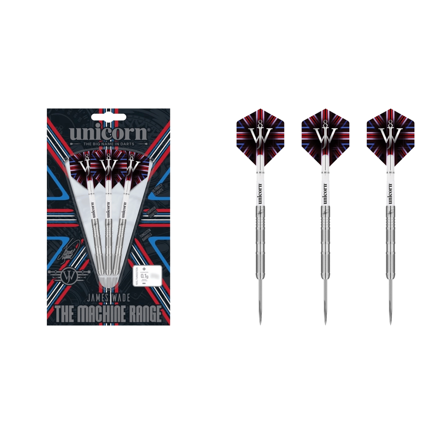 Unicorn James Wade Phase 4 Steel Darts 90%