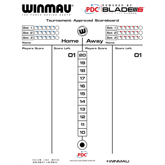 Winmau Dry Wipe Scoreboard