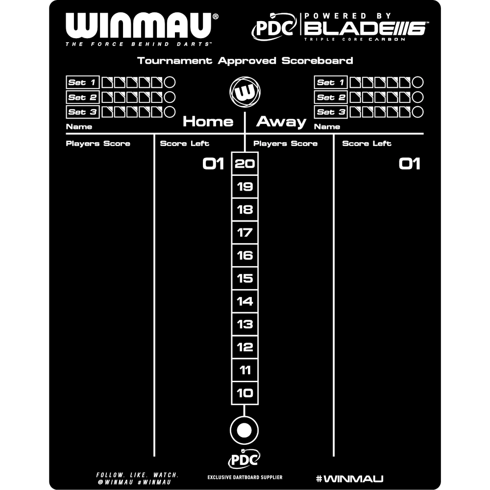 Winmau Dry Wipe Scoreboard