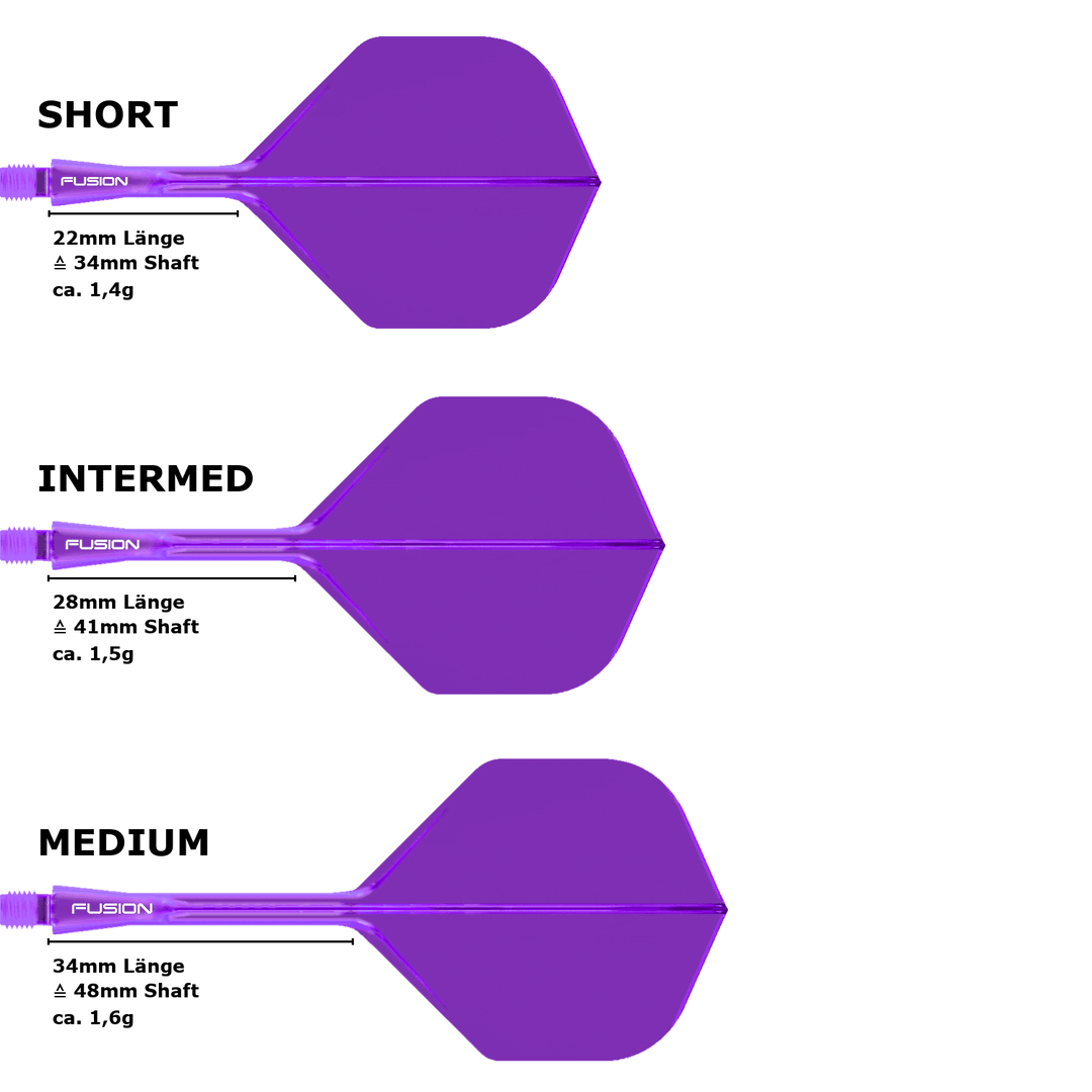 Winmau Fusion Standard No.2 Flight Shaft System Purple