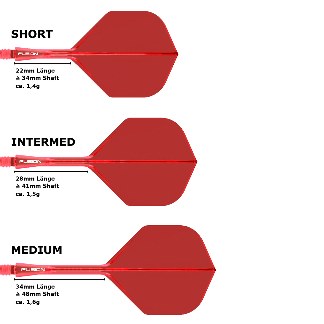 Winmau Fusion Standard No. 2 Flight Shaft System Red