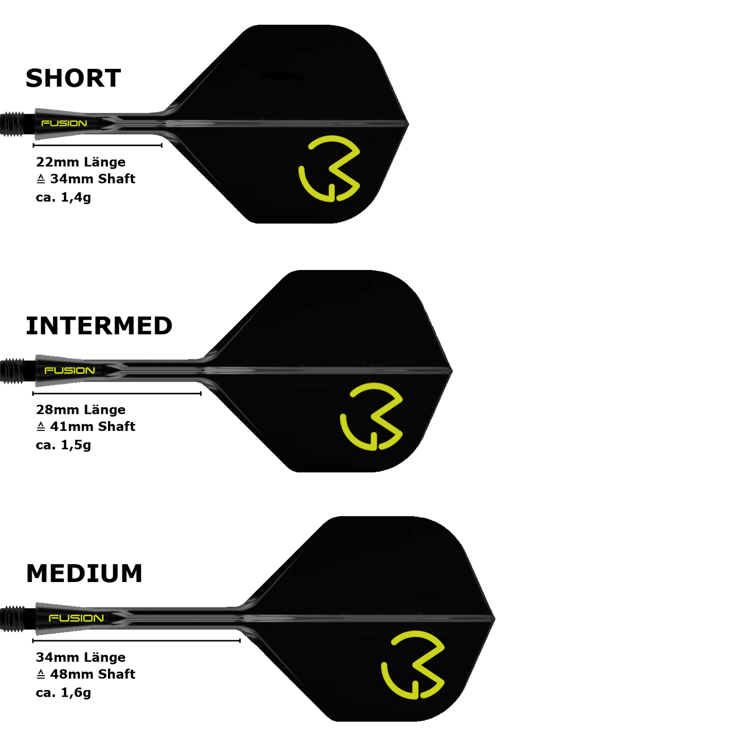 Winmau Fusion Michael van Gerwen Standard No.2 Flight Shaft System
