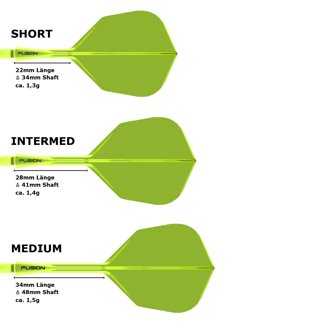 Winmau Fusion Small Standard No.6 Flight Shaft System Yellow