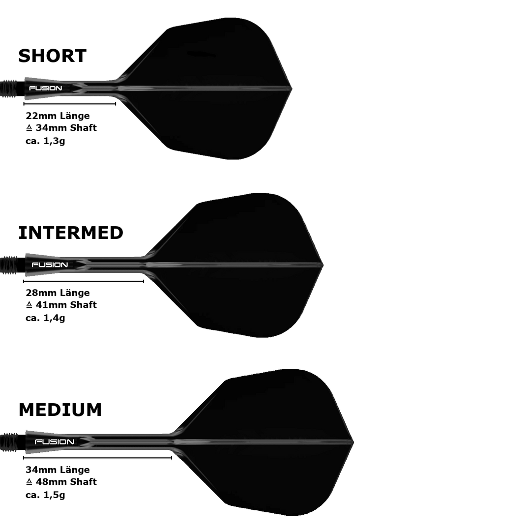 Winmau Fusion Small Standard No.6 Flight Shaft System Black