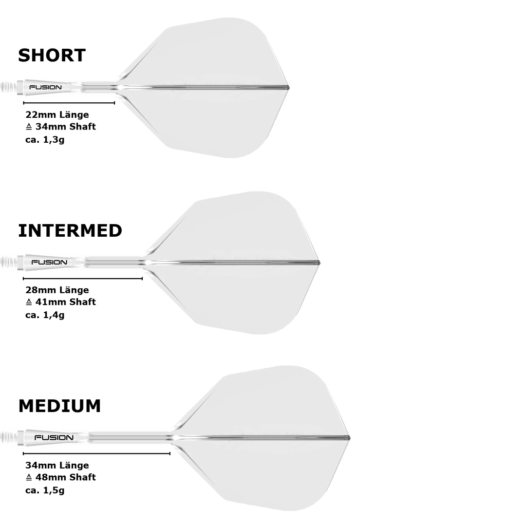 Winmau Fusion Small Standard No.6 Flight Shaft System Transparent
