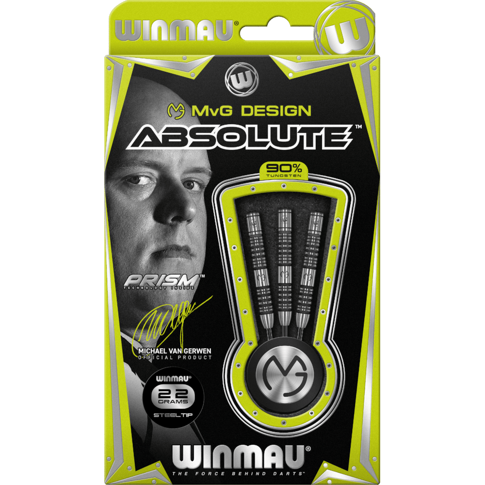 Winmau Michael van Gerwen "MvG" Absolute Steel Darts 90%