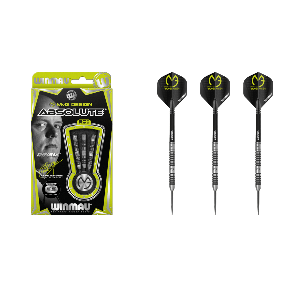Winmau Michael van Gerwen "MvG" Absolute Steel Darts 90%