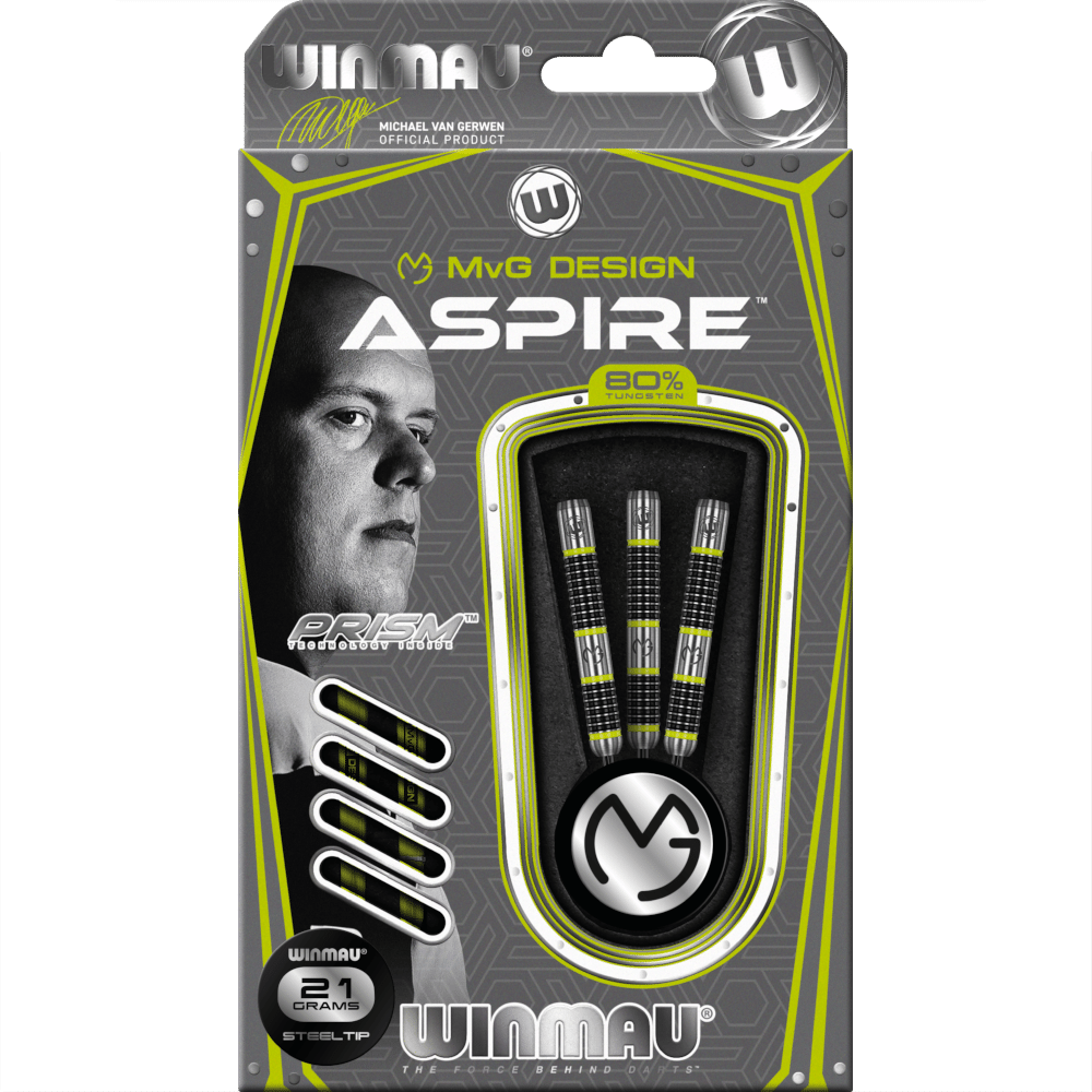 Winmau Michael van Gerwen "MvG" Aspire Steel-Tip Darts 80%