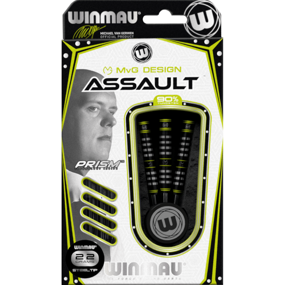 Winmau Michael van Gerwen "MvG" Assault Steel-Tip Darts 90%