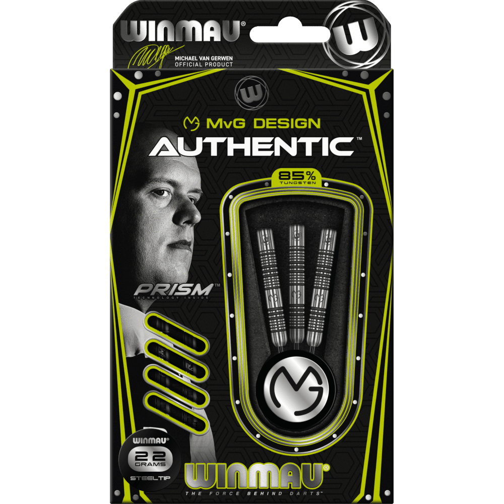 Winmau Michael van Gerwen "MvG" Authentic Steel Darts 85%