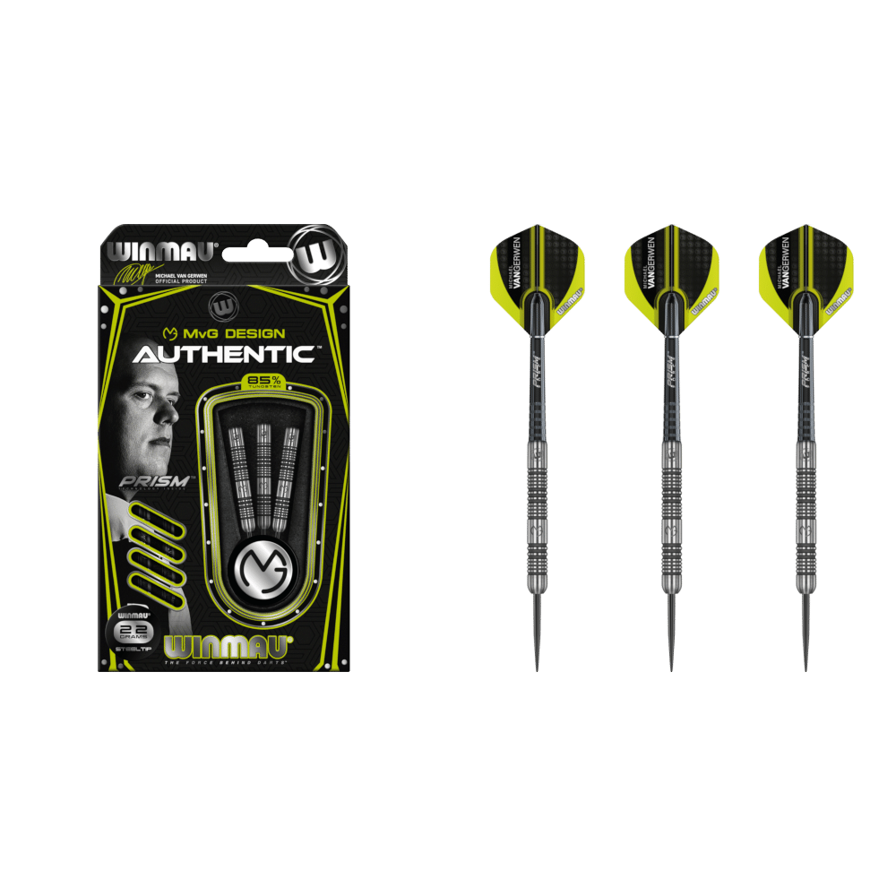 Winmau Michael van Gerwen "MvG" Authentic Steel Darts 85%