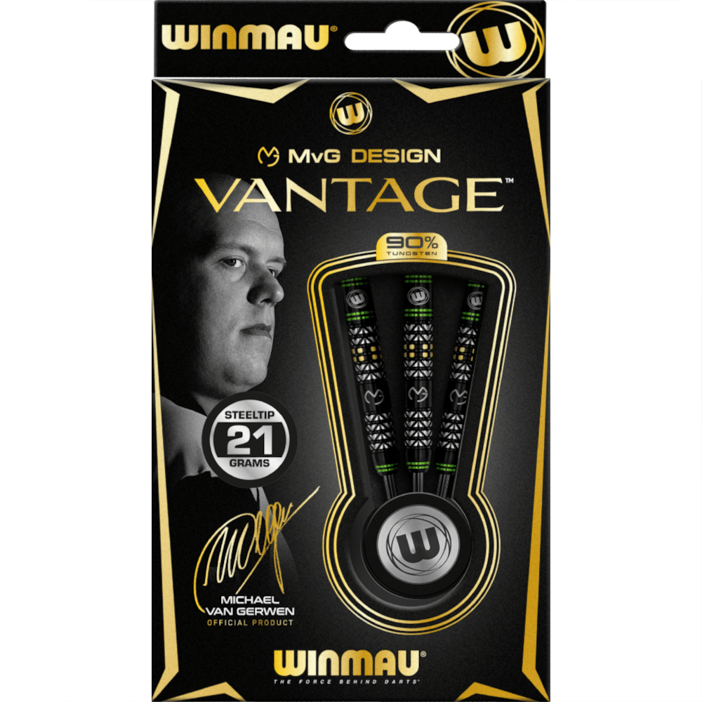 Winmau Michael van Gerwen "MvG" Vantage Steel Tip Darts 90%