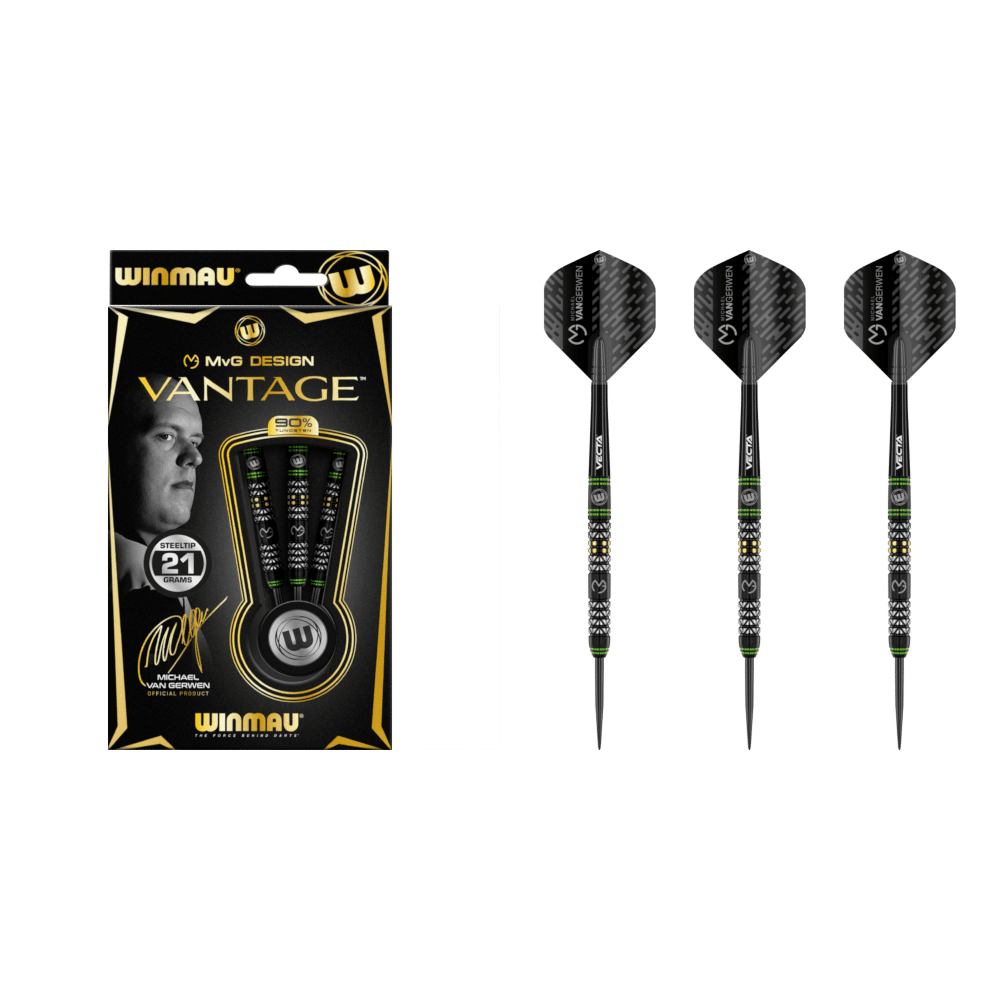 Winmau Michael van Gerwen "MvG" Vantage Steel Tip Darts 90%