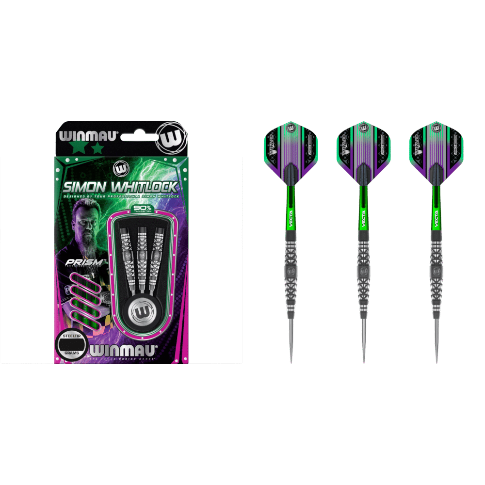 Winmau Simon Whitlock "Wizard" Atomised Steel Tip Darts 90%