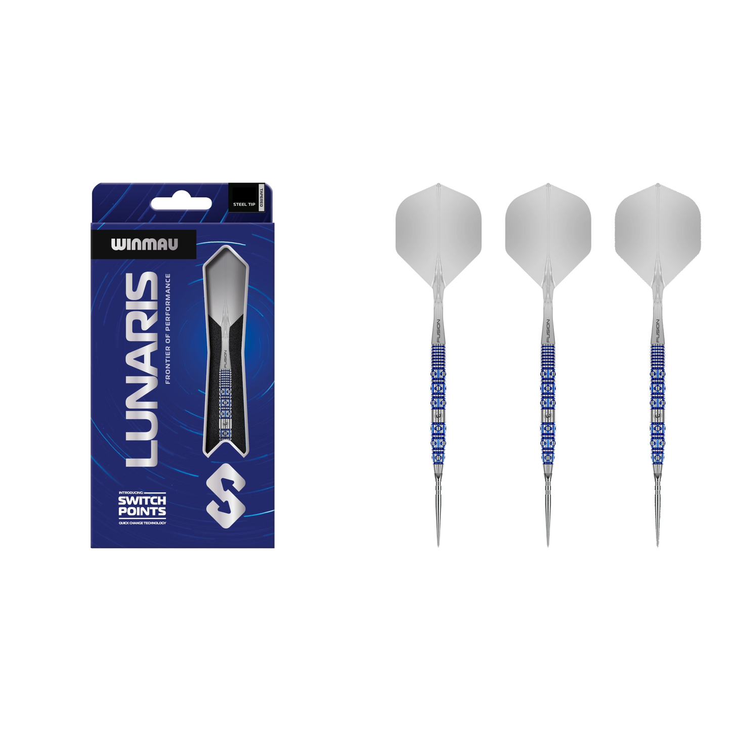 Winmau Lunaris Switch Point Steel Tip Darts 90%