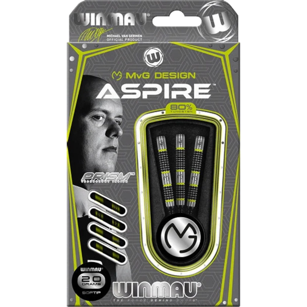 Winmau Michael van Gerwen "MvG" Aspire Soft Tip Darts 80%