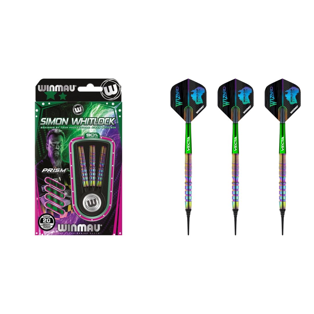 Winmau Simon Whitlock "Wizard" World Cup SE Soft Tip Darts 90%