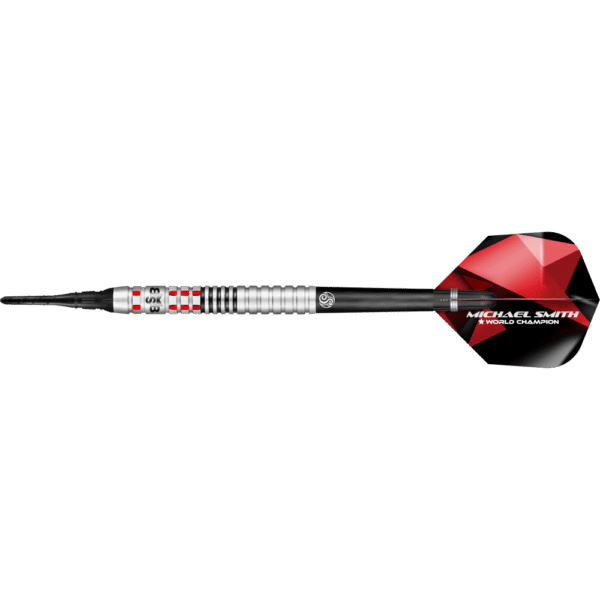 Shot! Michael Smith Achieve Softdart 90% - Seitenansicht