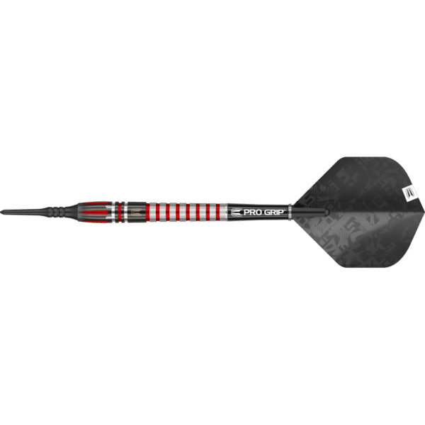 Target Nathan Aspinall Black Softdart 90% - Seitenansicht