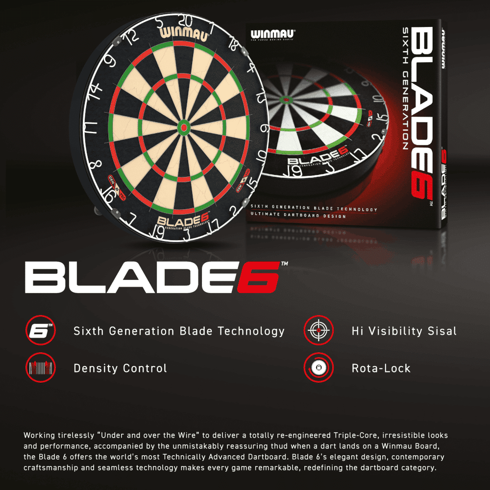 Winmau Blade 6 Dartboard - Package Info 2