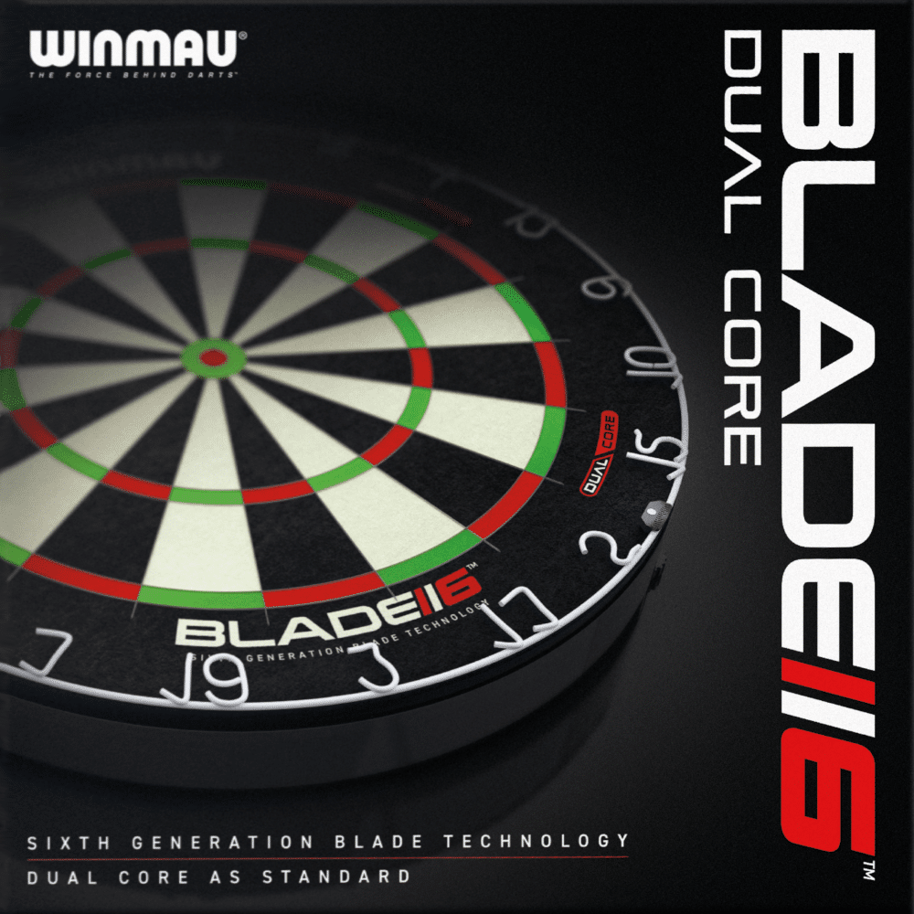 Winmau Blade 6 Dual Core Dartboard - Package