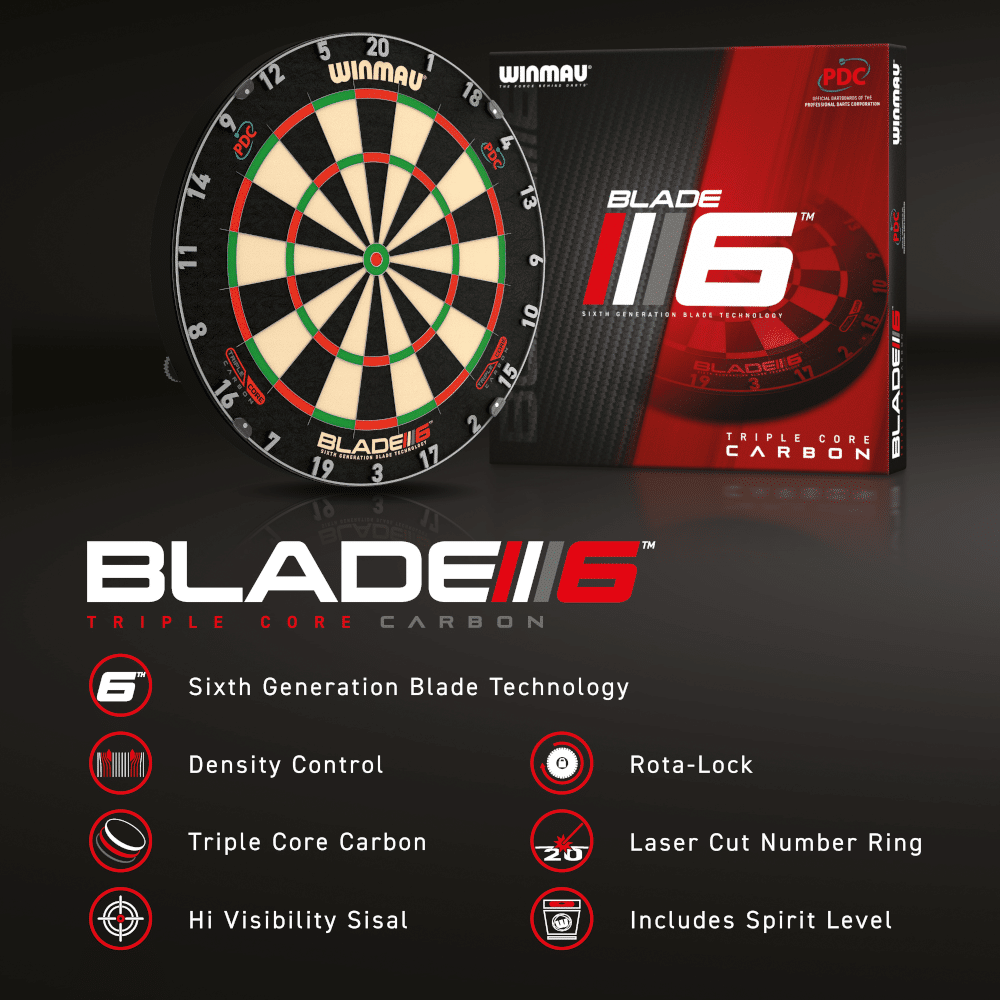 Winmau Blade 6 Triple Core Dartboard - Info - PDC Dart Weltmeisterschaft