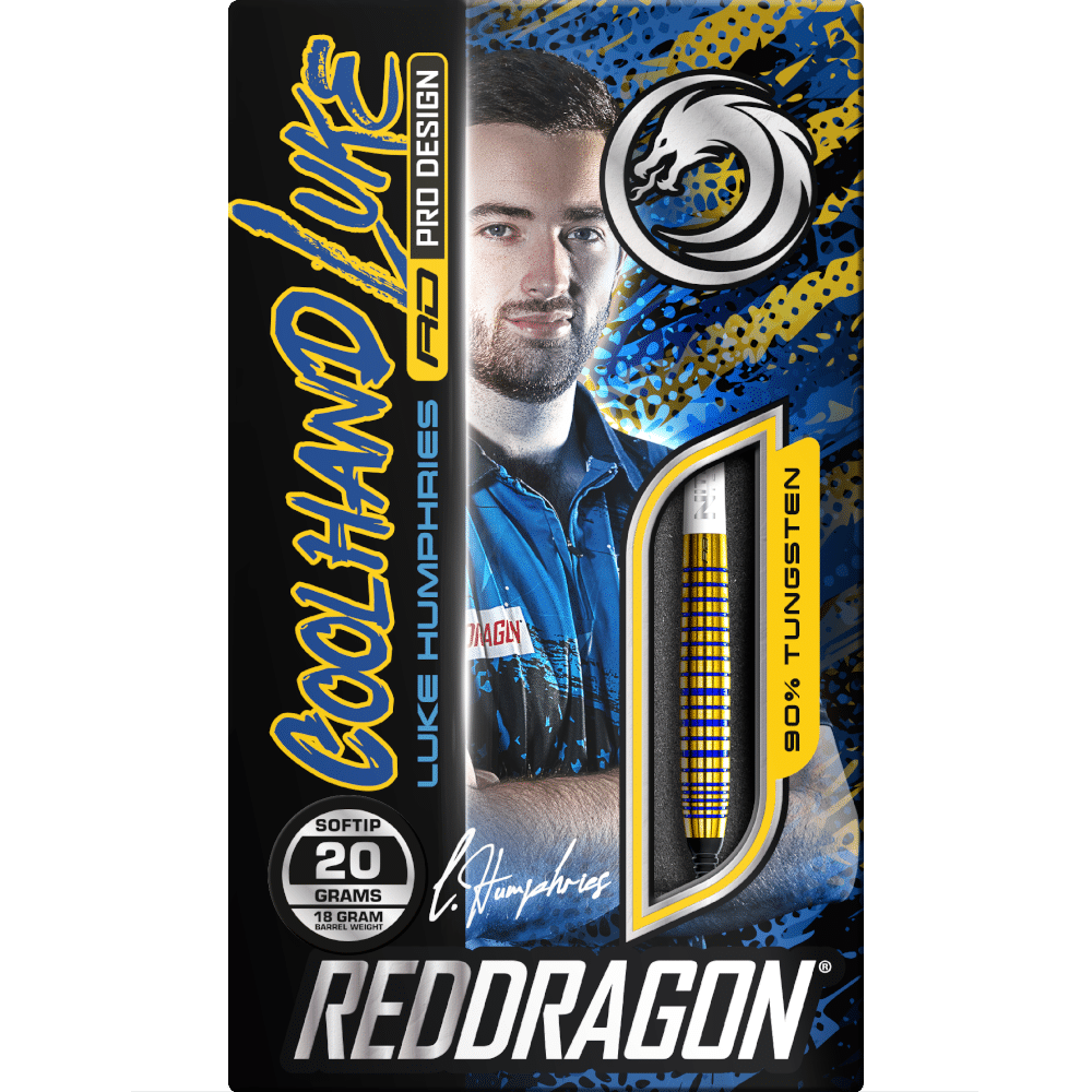 Red Dragon Luke Humphries "Coolhand Luke" TX3 Gold SE Softdart 90% - Pack