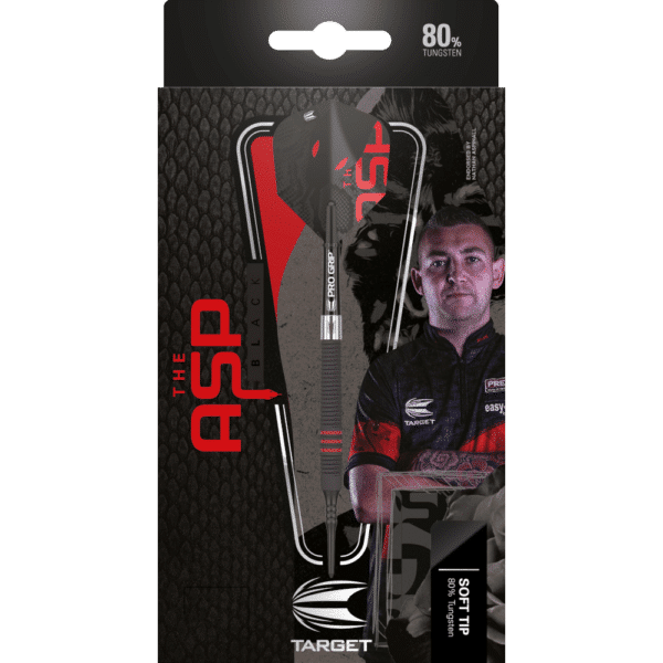 Target Nathan Aspinall Black Softdart 80% - Packaeg