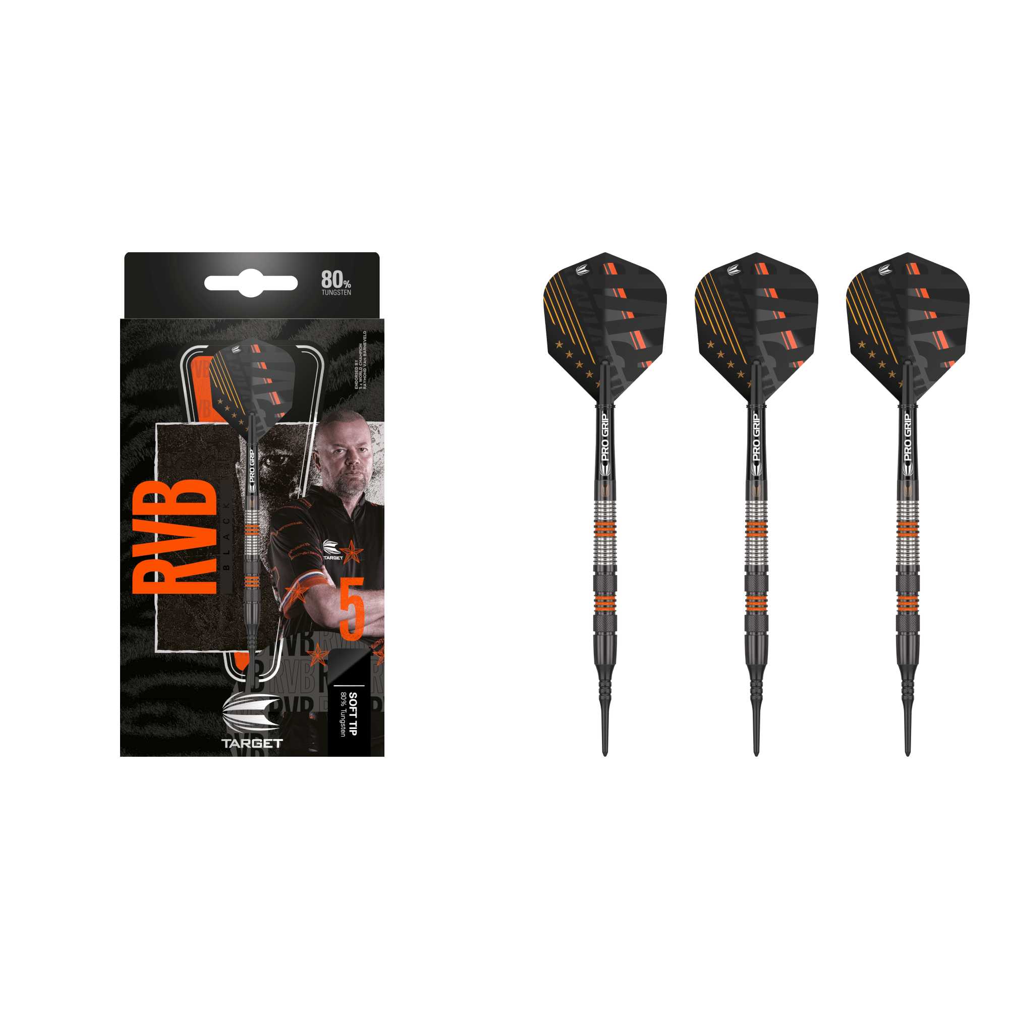 Target Raymond Van Barneveld Black Softdart 80% - What's in the Box