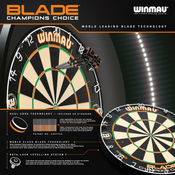 Winmau Champions Choice Dual Core Dartboard - Daul Core