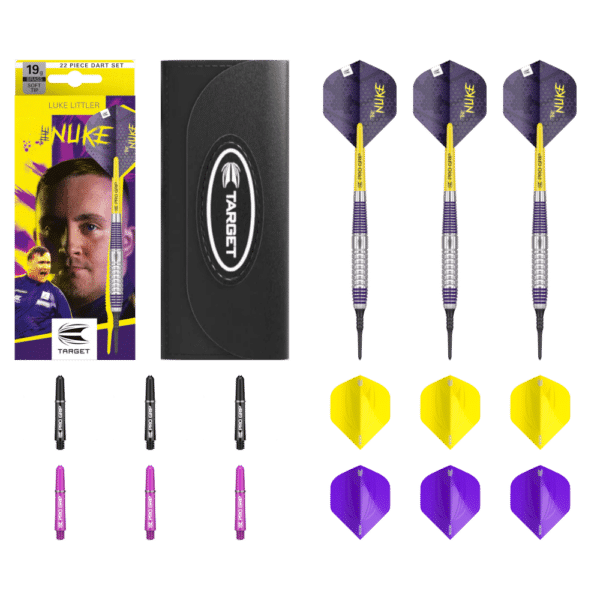 Target Luke Littler Softdart Brass - What's in the Box