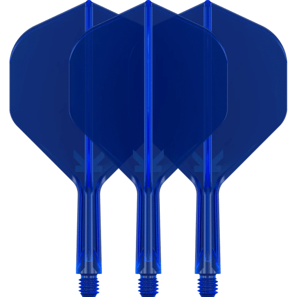 Target K-Flex Flight Shaft System - Schaft System mit integrierten Flights - Transparent Blau Short No 2