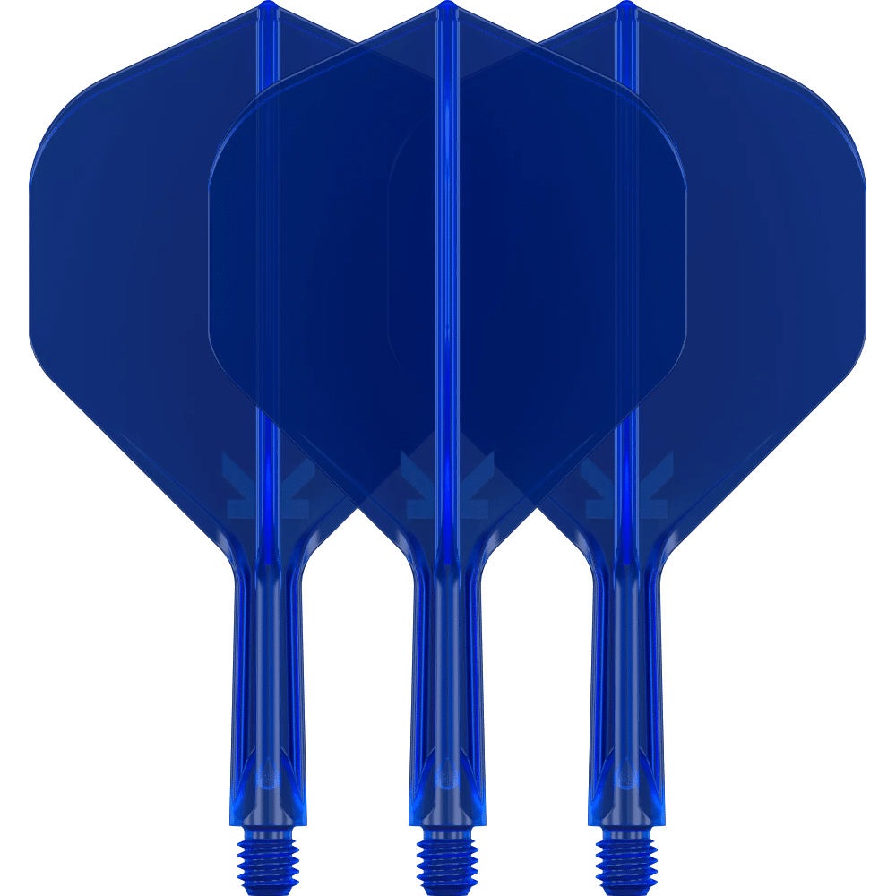 Target K-Flex Flight Shaft System - Schaft System mit integrierten Flights - Transparent Blau Short No 2