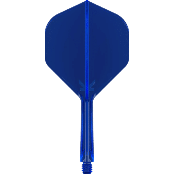 Target K-Flex Flight Shaft System - Schaft System mit integrierten Flights - Transparent Blau Inter No 2