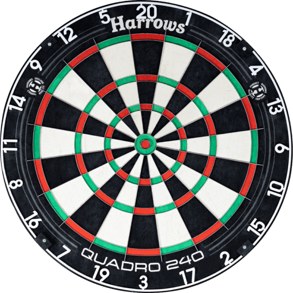 Harrows Quadro 240 Dartboard - Front