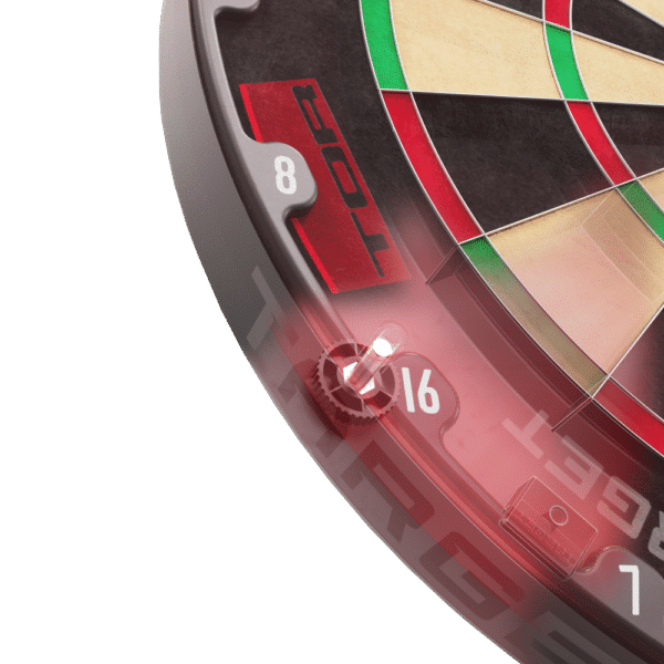 Target Tor Dartboard 2024 – Detailansicht der Rotation Lock Funktion