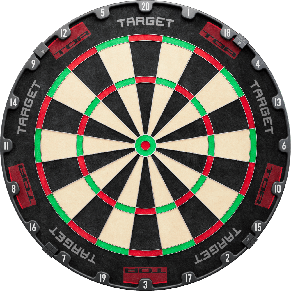 Target Tor Dartboard 2024 – Ansicht des Sisal-Dartboards