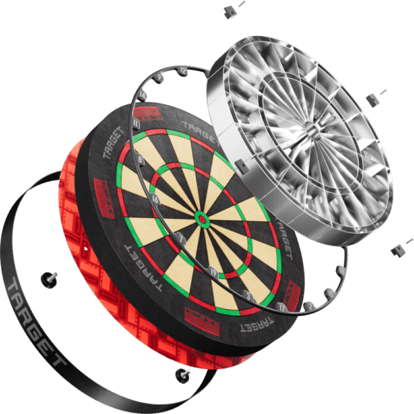 Target Tor Dartboard 2024 – Detailansicht des Aufbaus