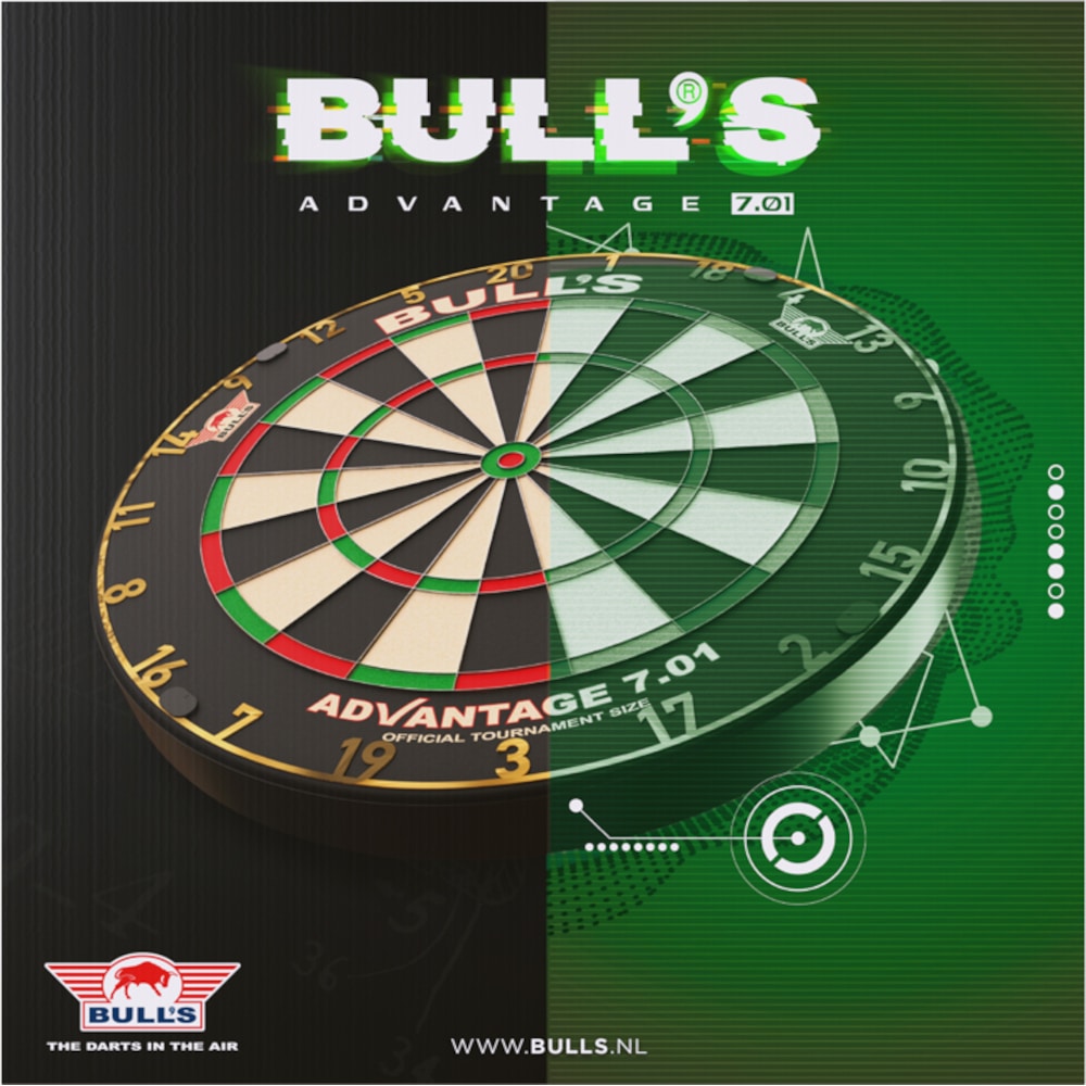 Bull's NL Advantage 701 Dartboard 2024 - jetzt kaufen - SK.Darts 7.01 Pack Front