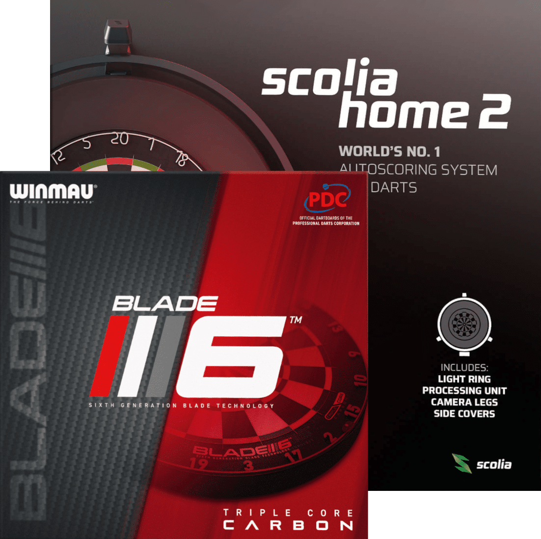 Scolia Home 2 | Winmau Blade 6 Triplecore Bundle - Package