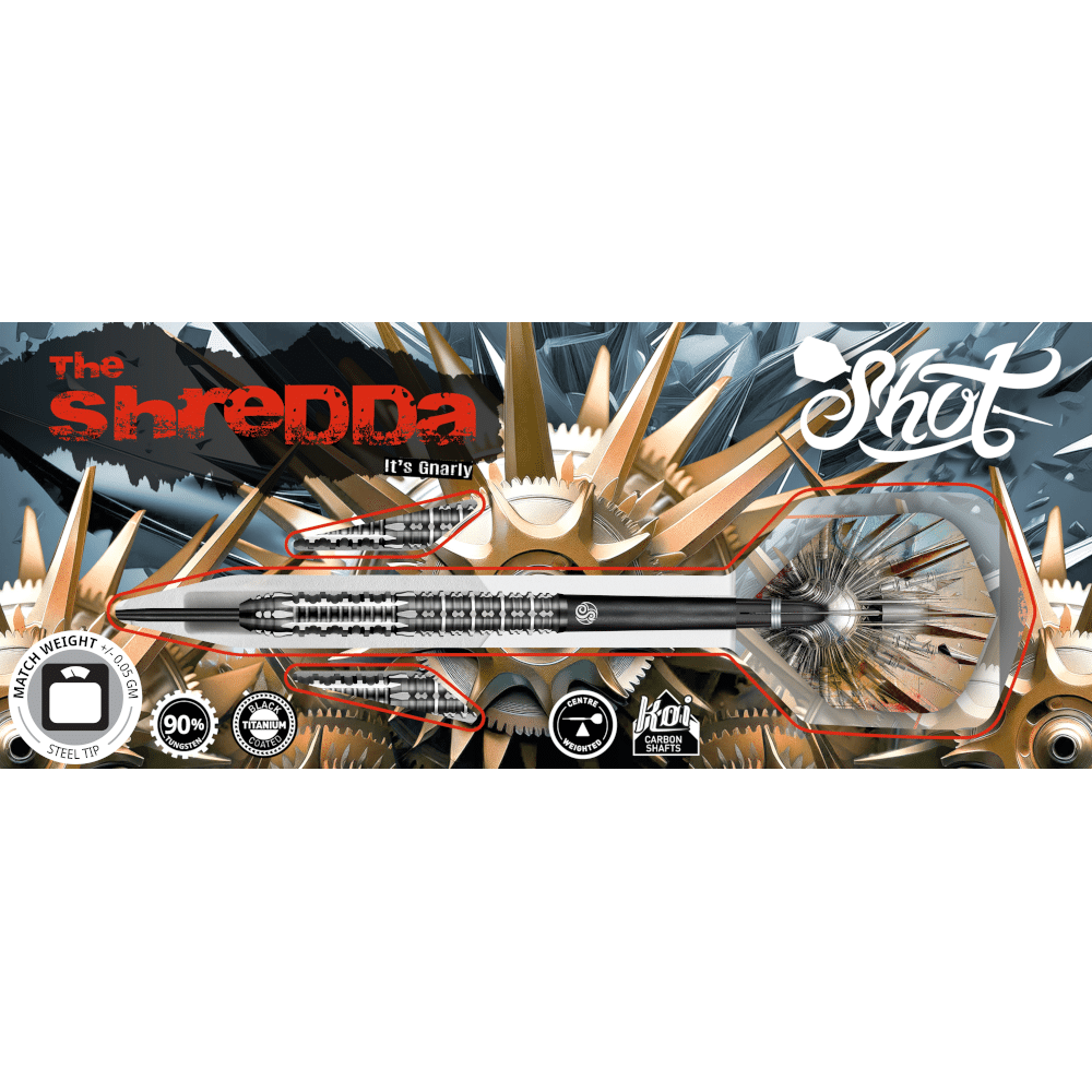 Shot Gnarly Shredda Steeldart 90% - Package